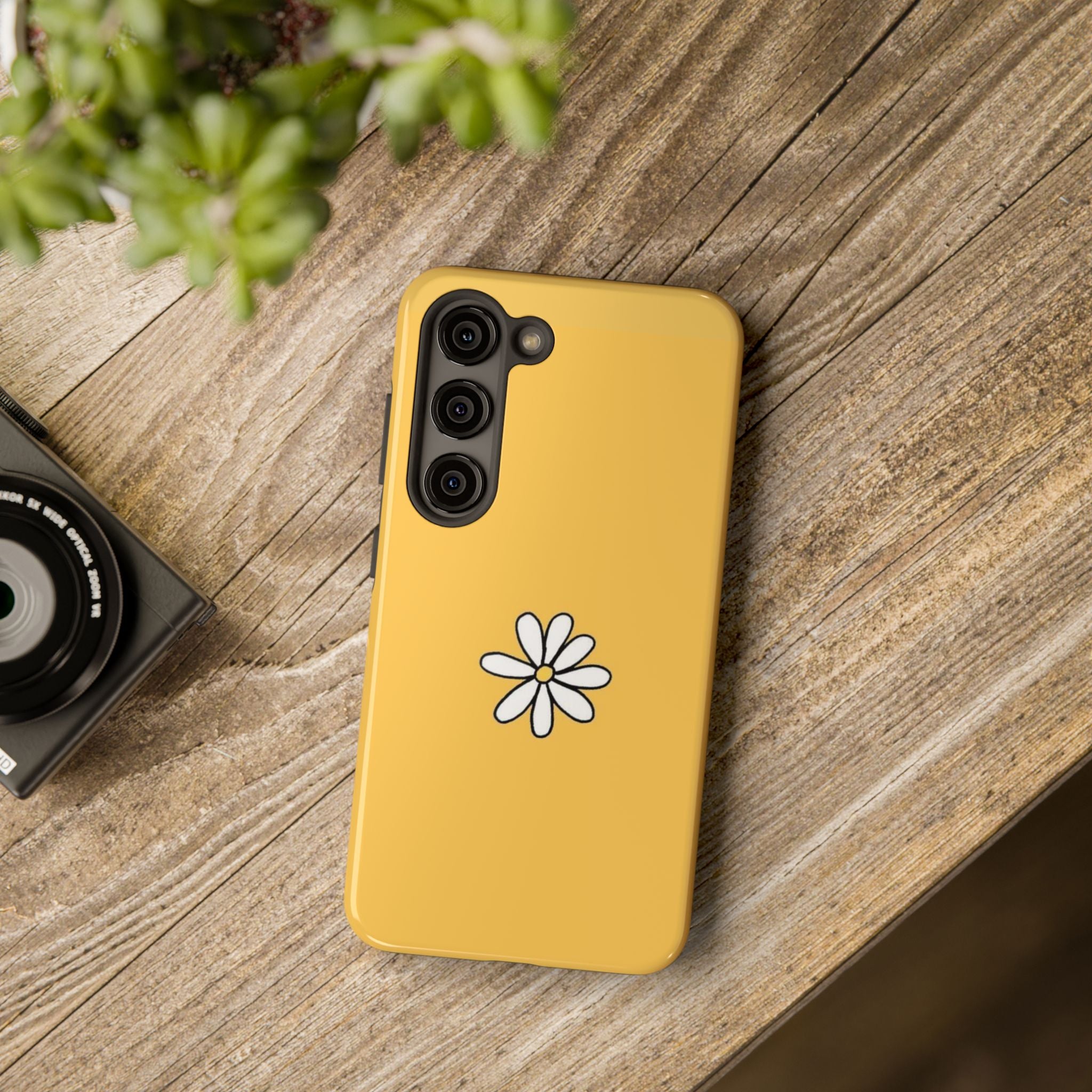 Yellow Daisy Tough Phone Case — Protective Floral iPhone Cover
