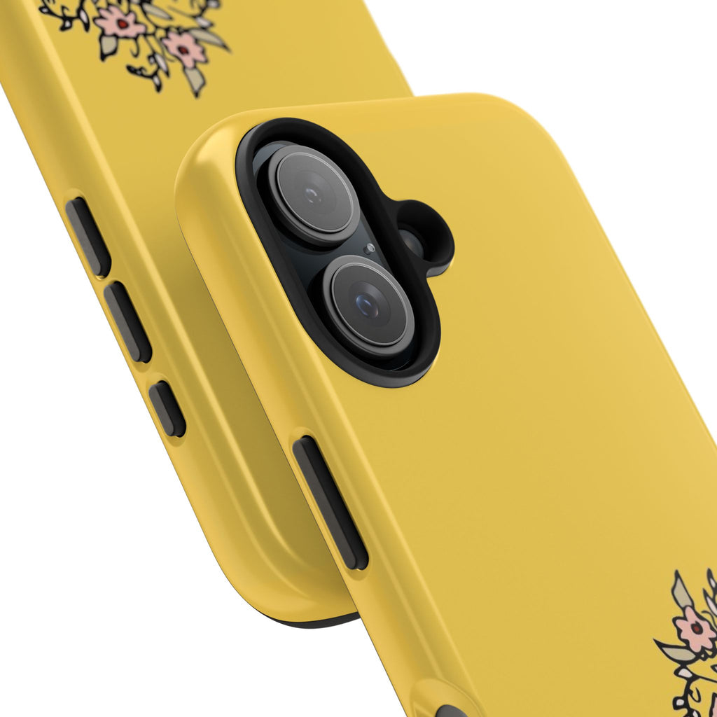 SEE THE GOOD. Yellow Floral Tough Phone Case — Protective Floral iPhone Cover