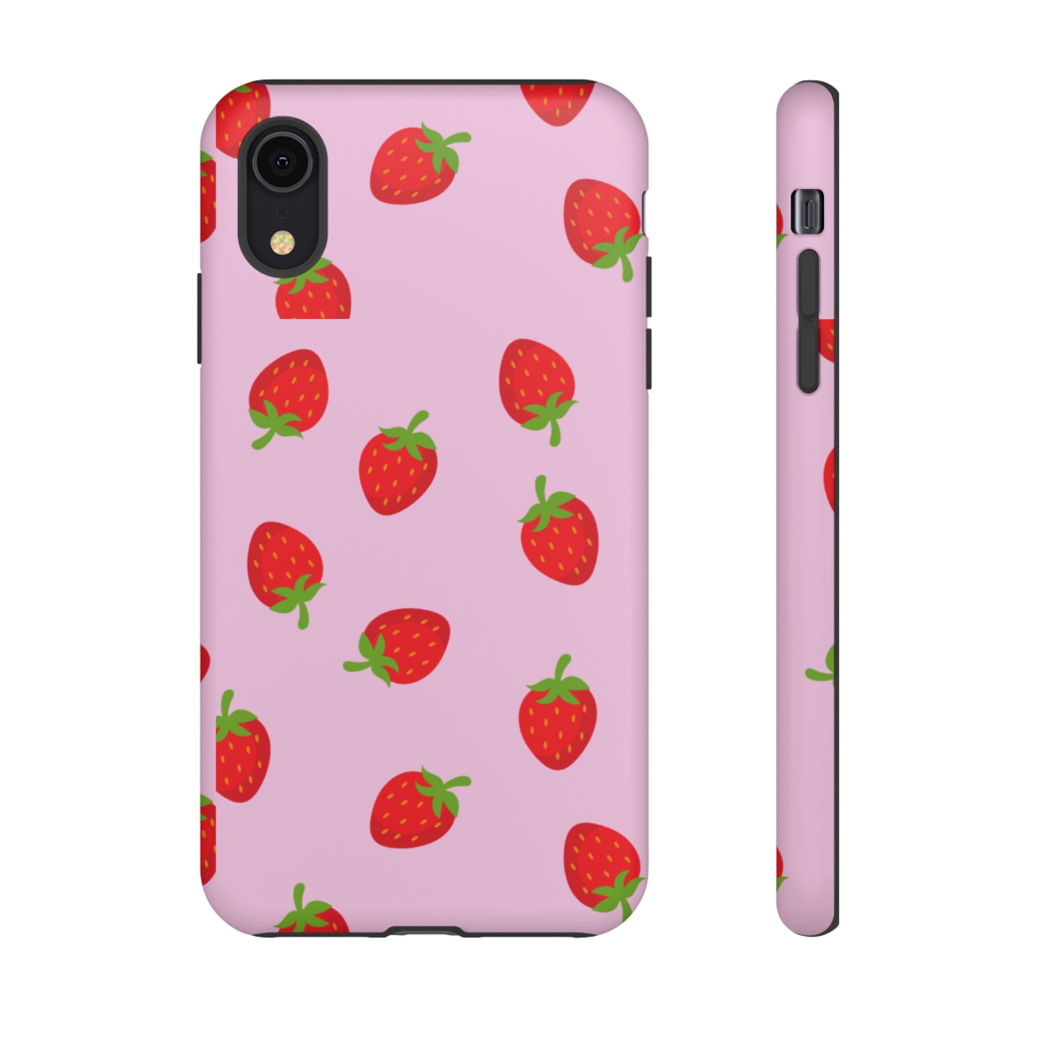 Strawberry Pattern Phone Case — Classic Summer Vibes for Girls