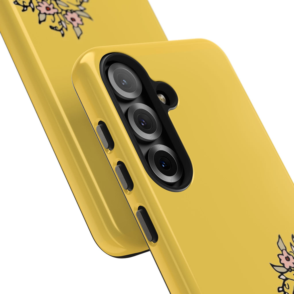 SEE THE GOOD. Yellow Floral Tough Phone Case — Protective Floral iPhone Cover
