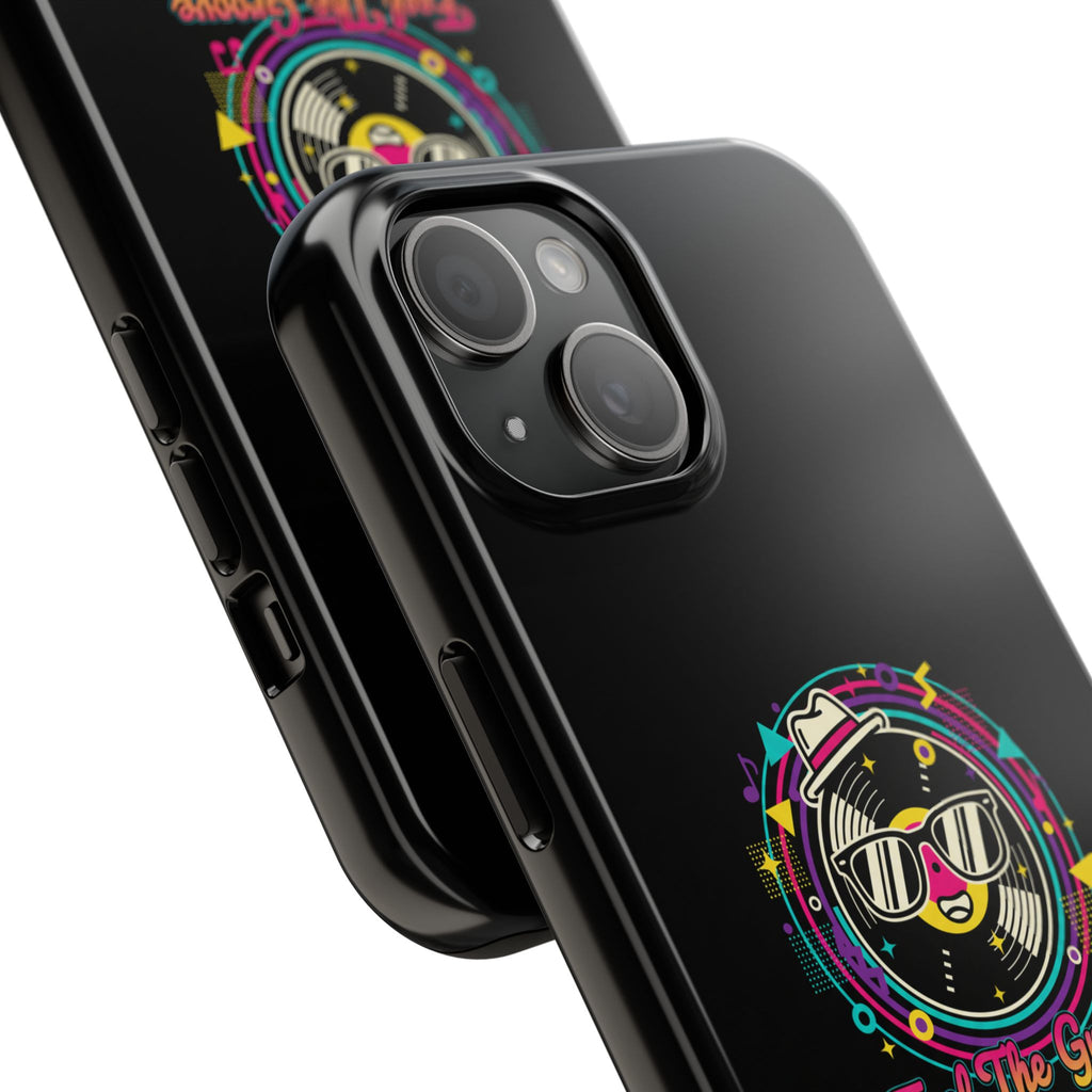 Feel The Groove Tough Phone Case — Retro Disco Music Design