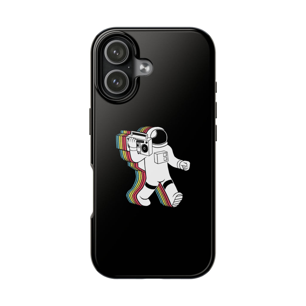 Astronaut Retro Camera Tough Phone Case — Rainbow Vaporwave Space Design