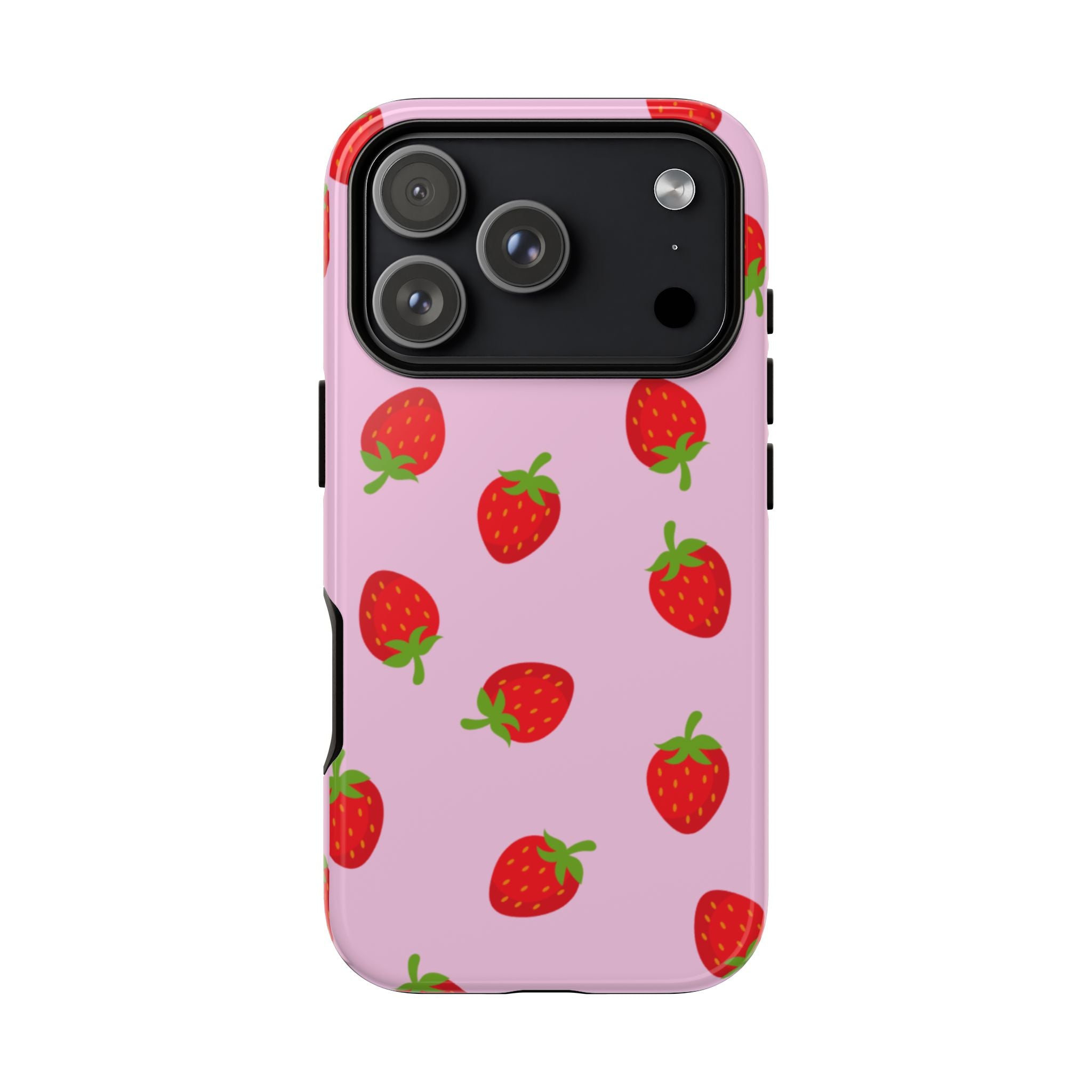 Strawberry Pattern Phone Case — Classic Summer Vibes for Girls