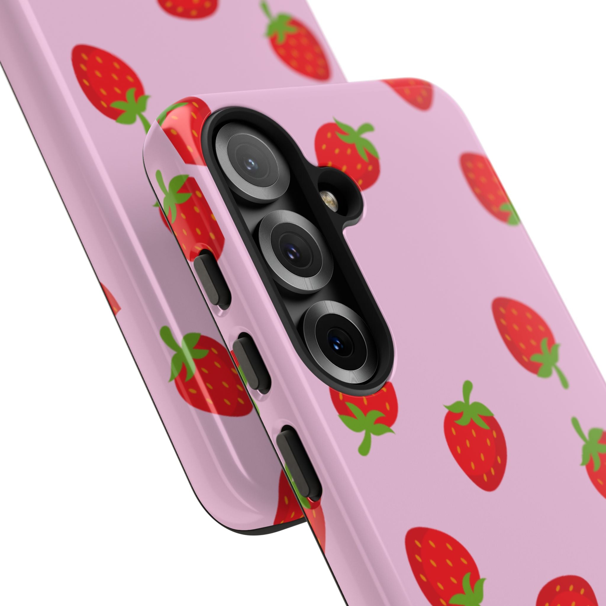 Strawberry Pattern Phone Case — Classic Summer Vibes for Girls