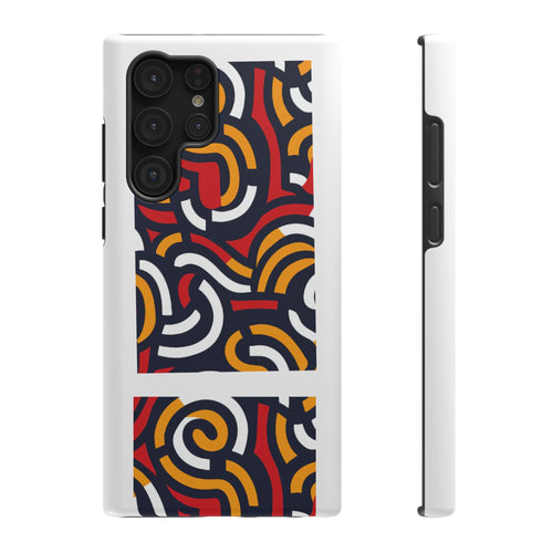 Abstract Retro Swirl Impact Phone Case
