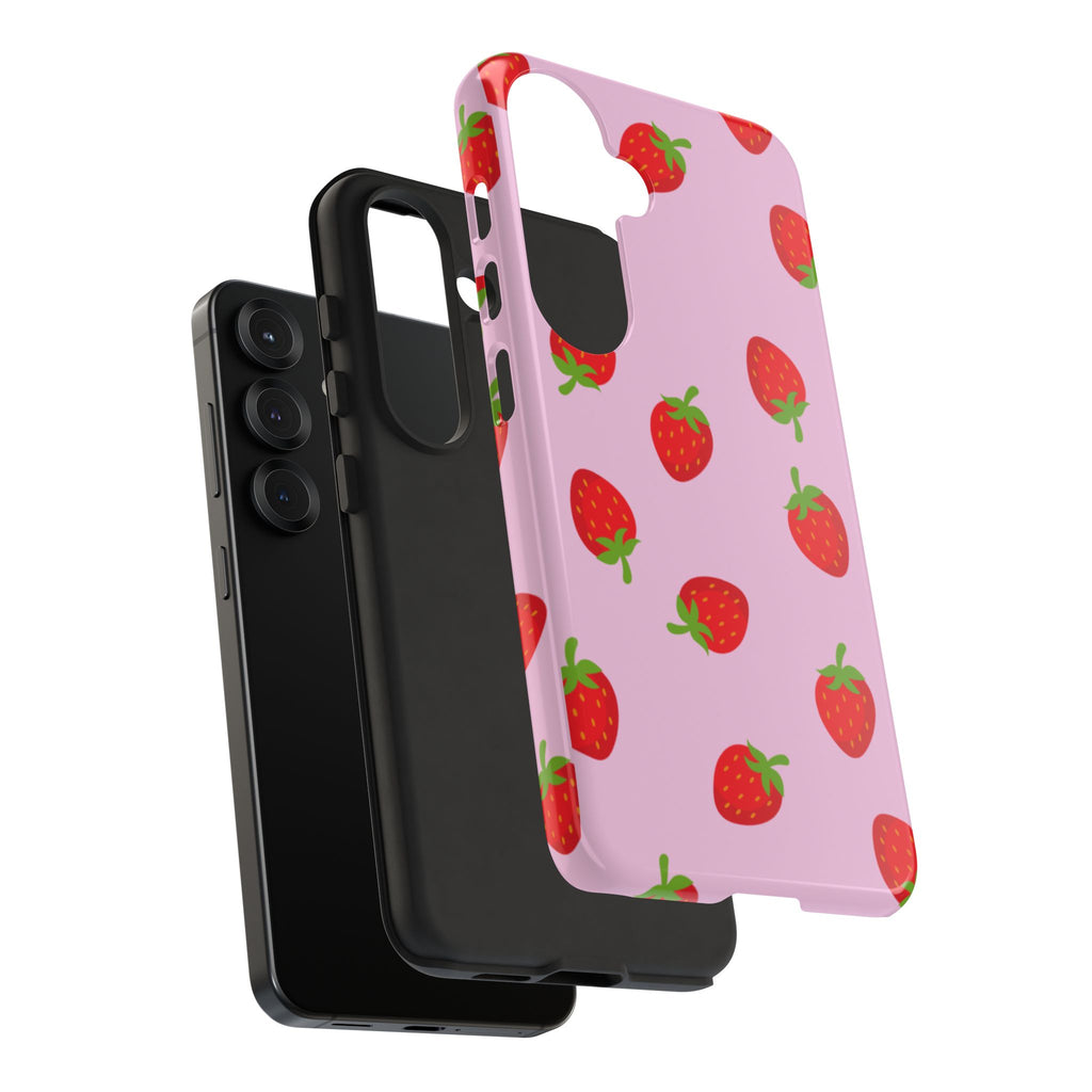 Strawberry Pattern Phone Case — Classic Summer Vibes for Girls
