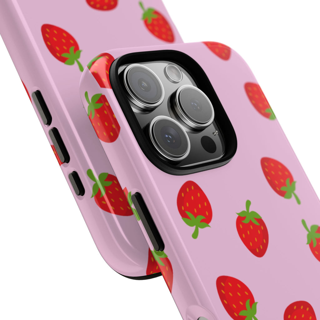 Strawberry Pattern Phone Case — Classic Summer Vibes for Girls