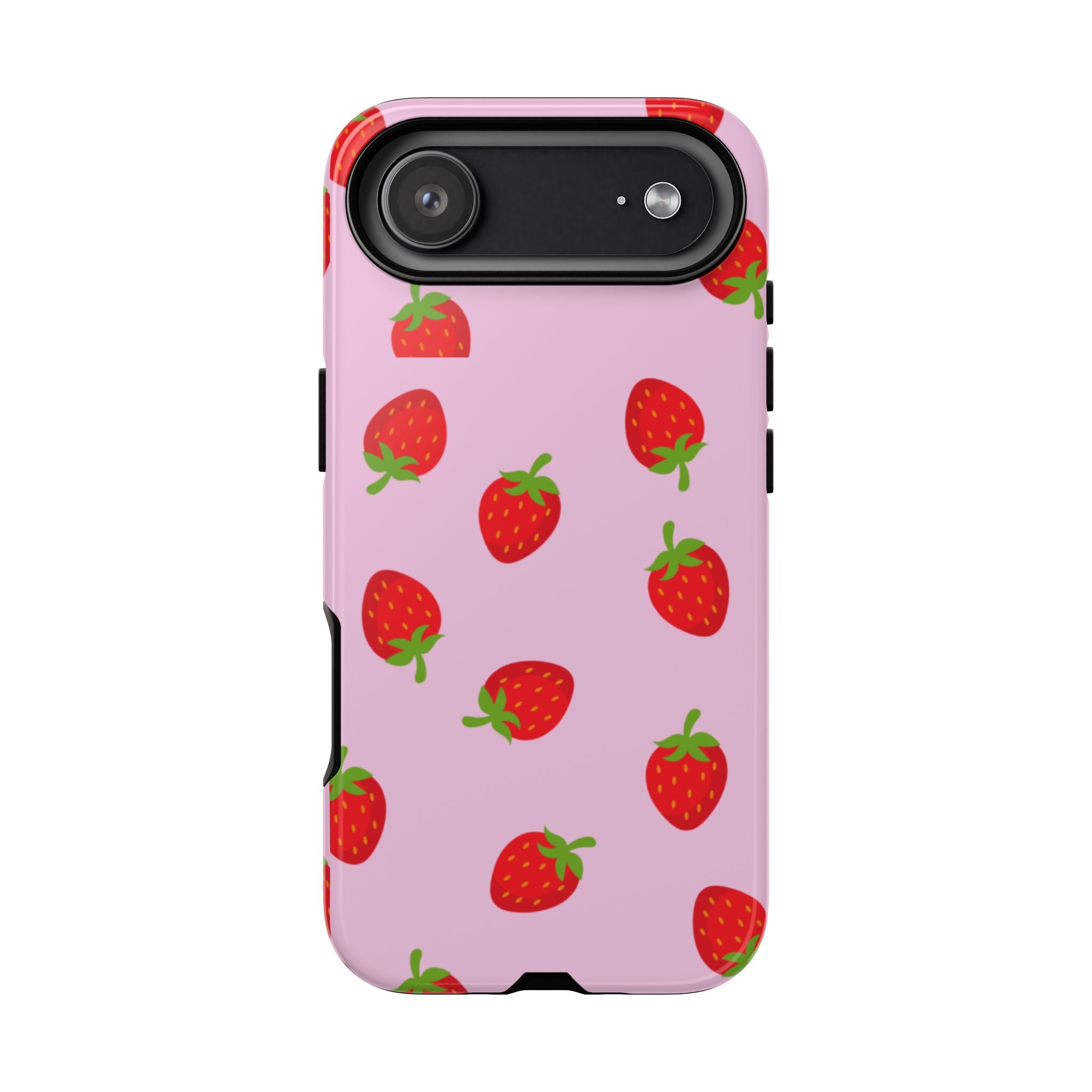 Strawberry Pattern Phone Case — Classic Summer Vibes for Girls