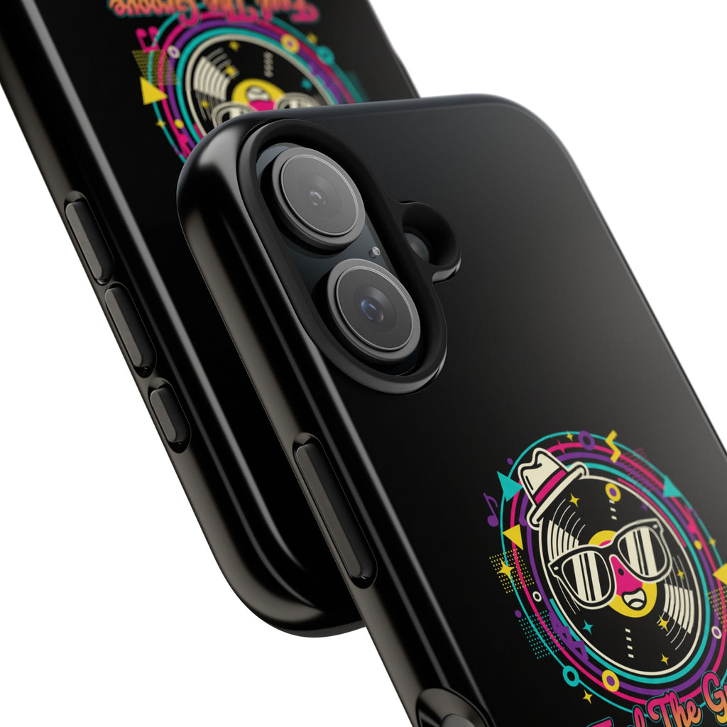 Feel The Groove Tough Phone Case — Retro Disco Music Design