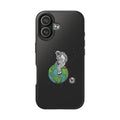 Astronaut Riding Earth Tough Phone Case — Space Explorer Protective Phone Cover