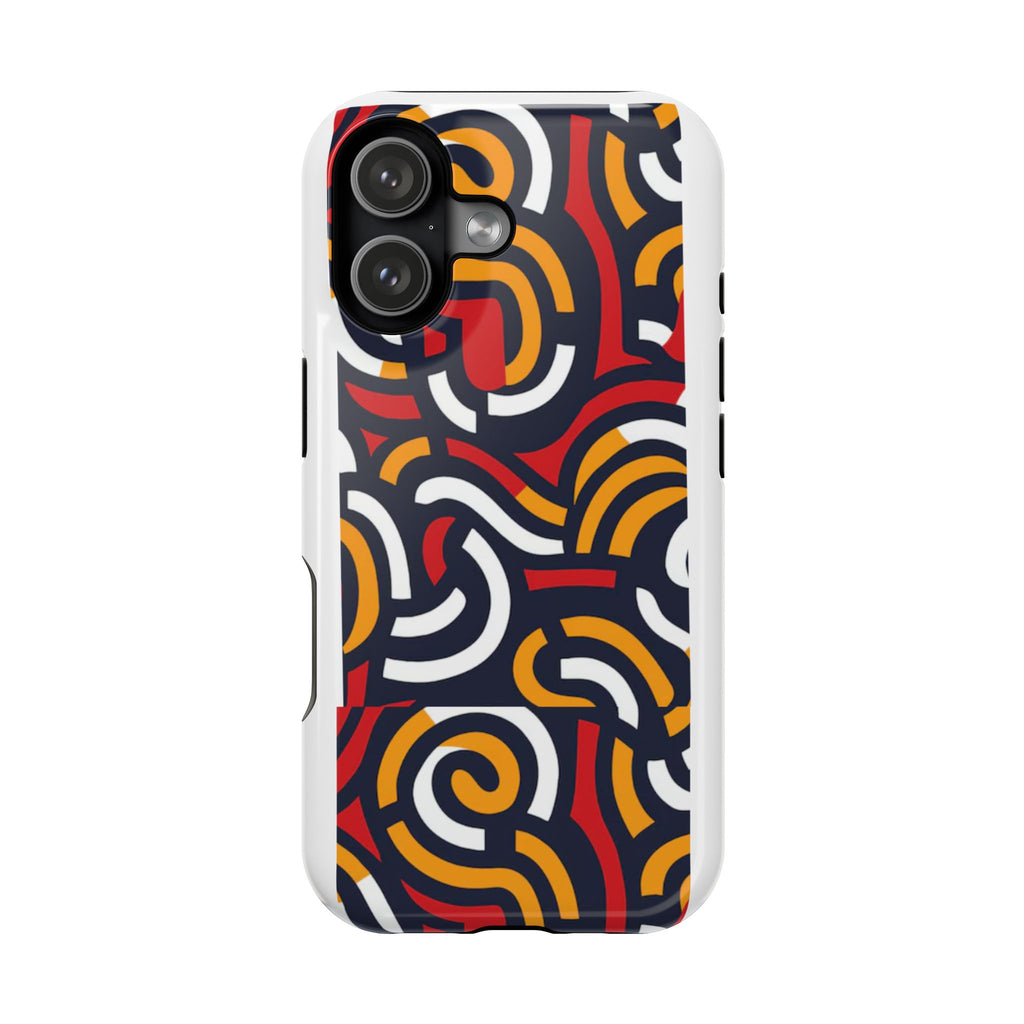 Abstract Retro Swirl Impact Phone Case