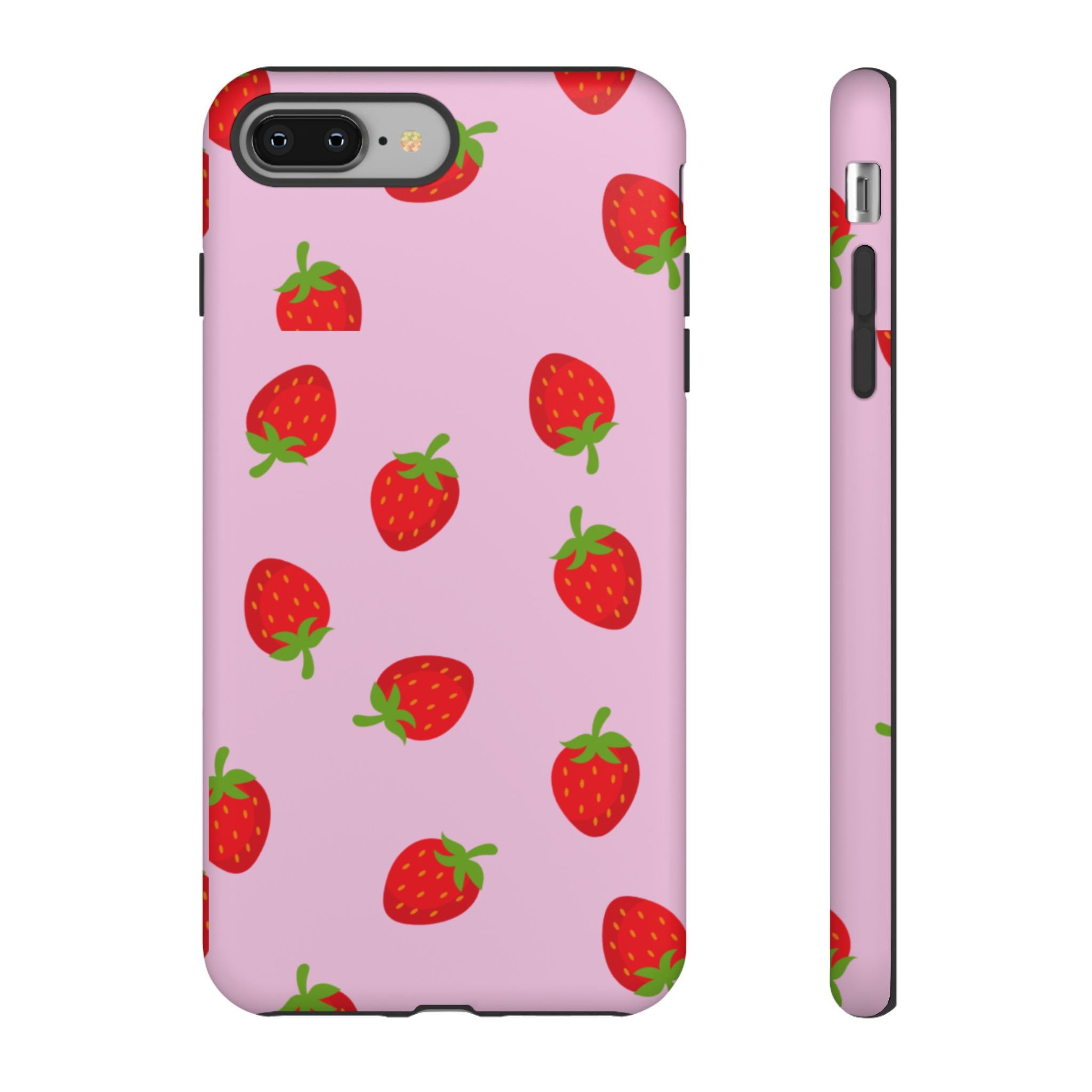 Strawberry Pattern Phone Case — Classic Summer Vibes for Girls