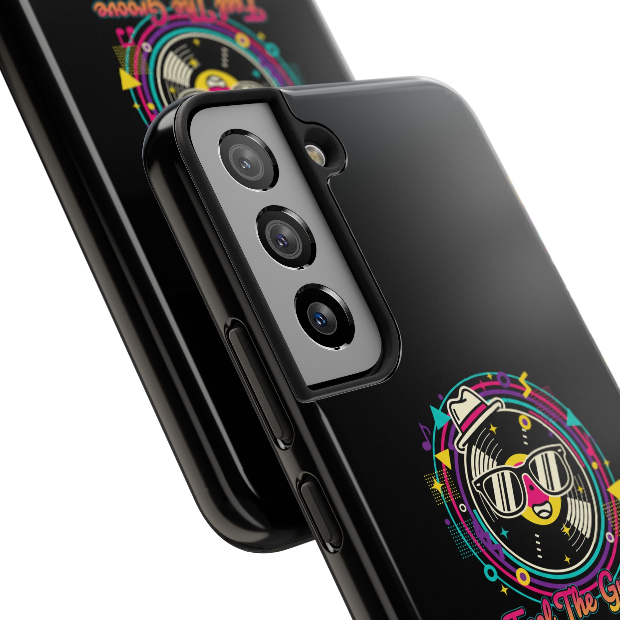 Feel The Groove Tough Phone Case — Retro Disco Music Design