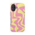 Phone Case — Retro Pink & Yellow Swirl Protective Phone Cover