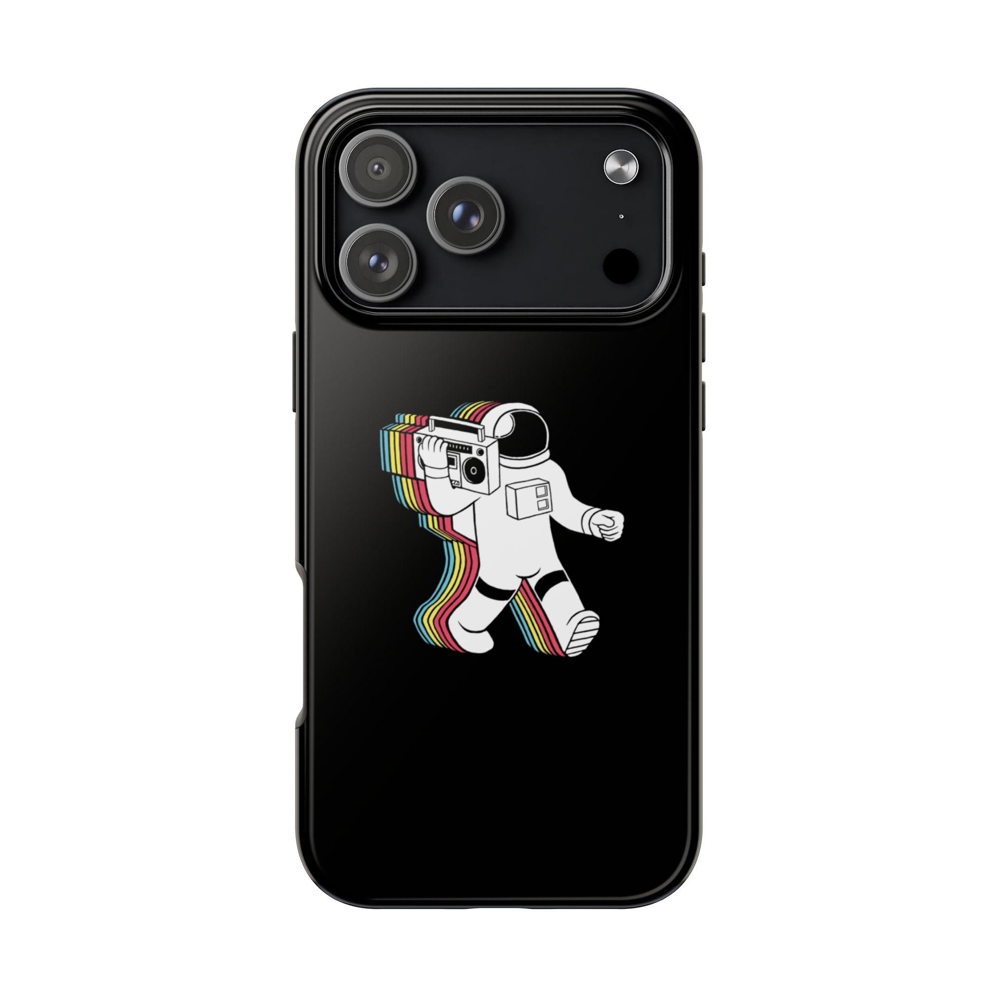 Astronaut Retro Camera Tough Phone Case — Rainbow Vaporwave Space Design