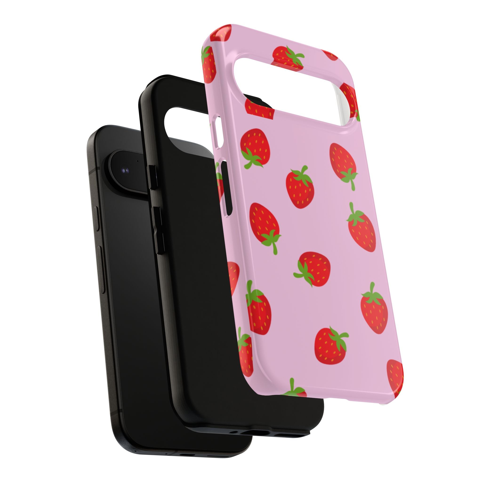 Strawberry Pattern Phone Case — Classic Summer Vibes for Girls