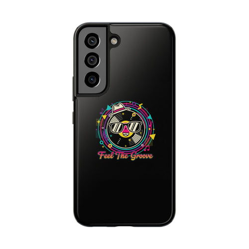 Feel The Groove Tough Phone Case — Retro Disco Music Design