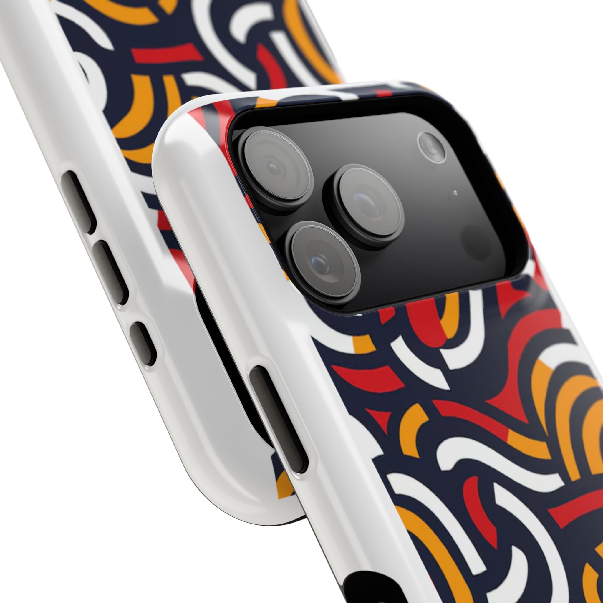 Abstract Retro Swirl Impact Phone Case