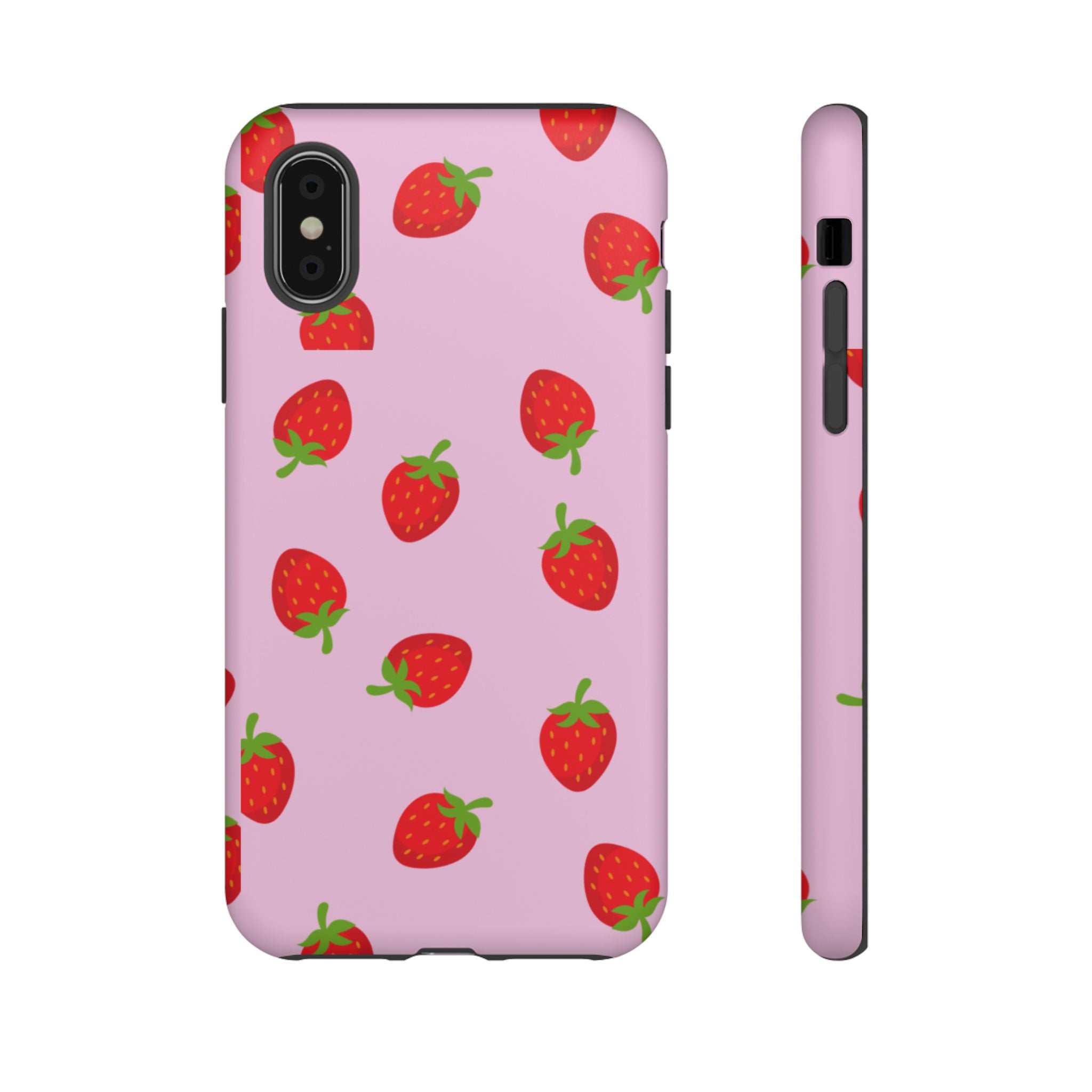 Strawberry Pattern Phone Case — Classic Summer Vibes for Girls