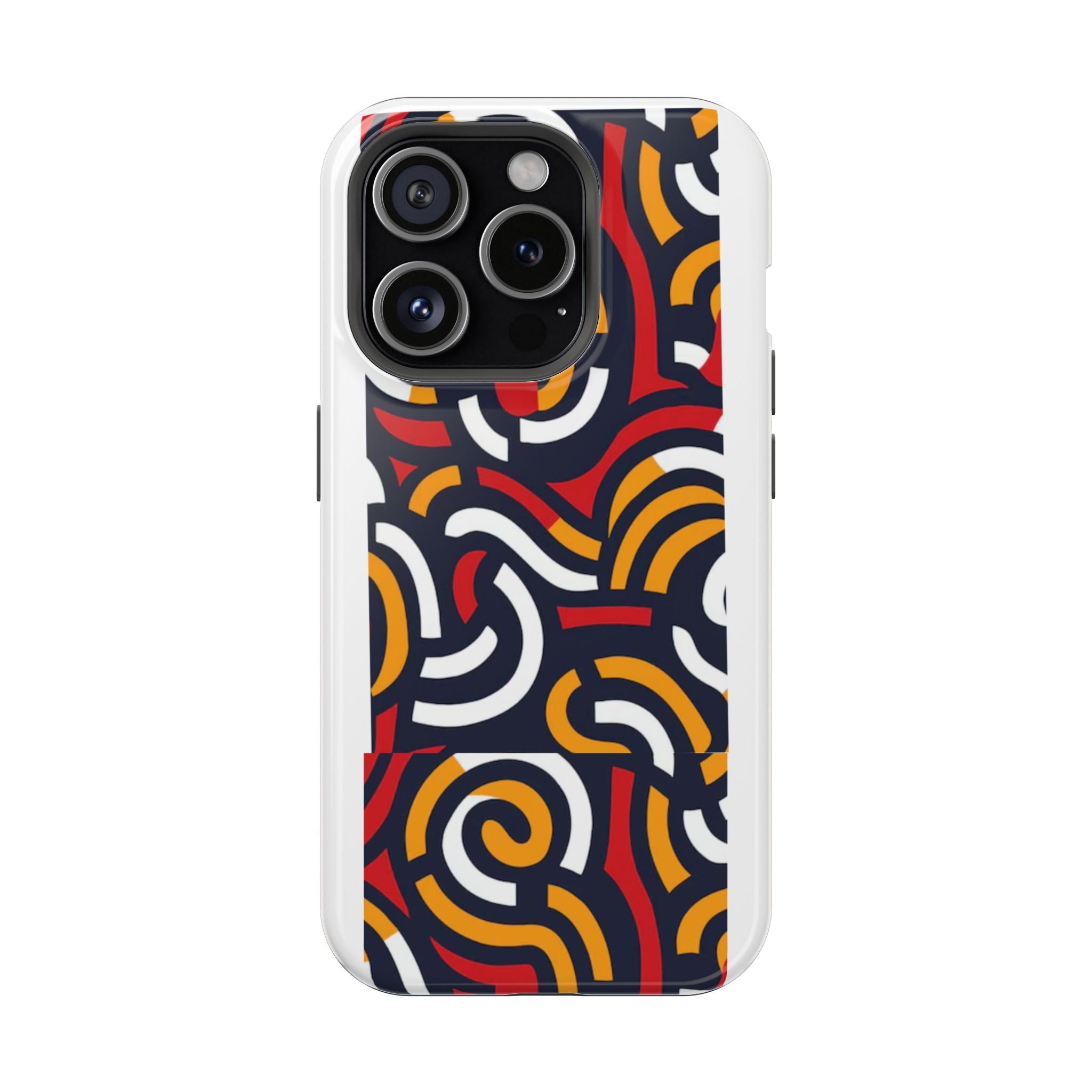 Abstract Retro Swirl Impact Phone Case