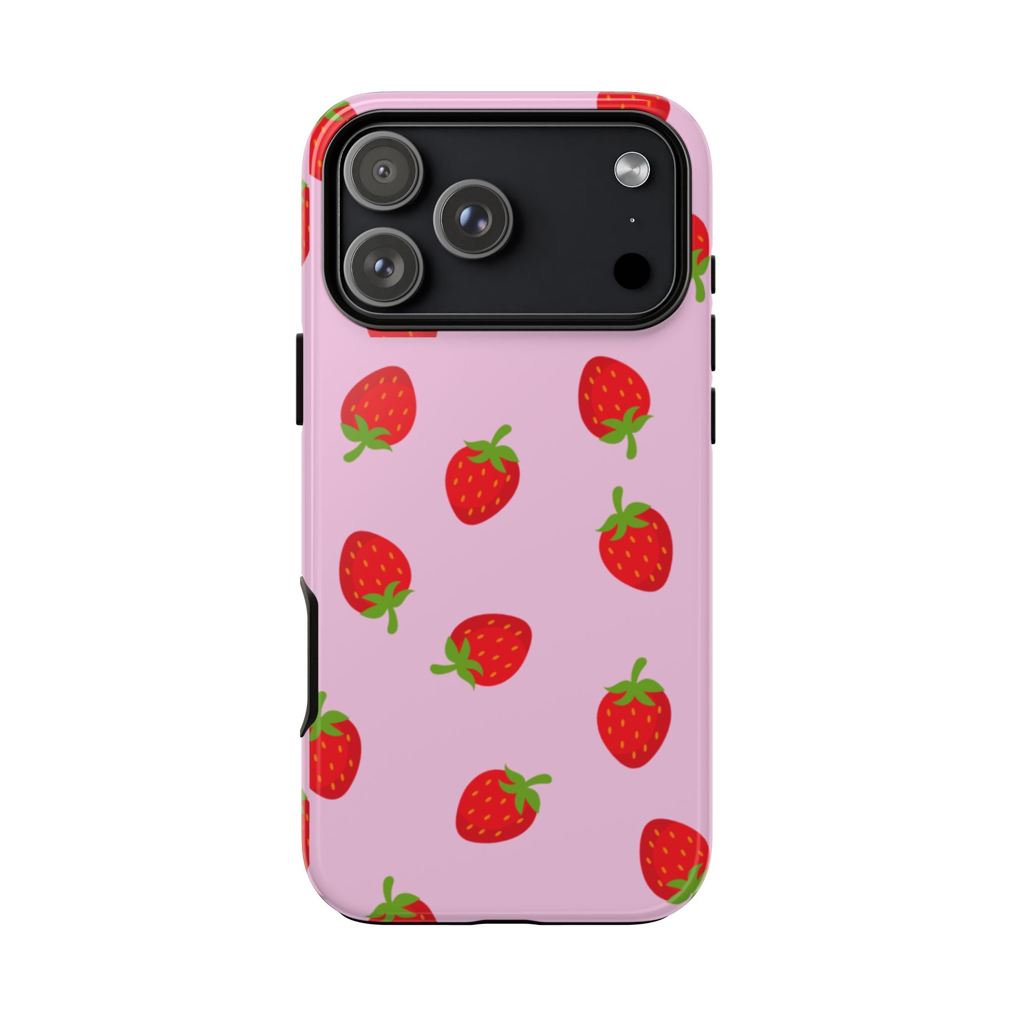 Strawberry Pattern Phone Case — Classic Summer Vibes for Girls