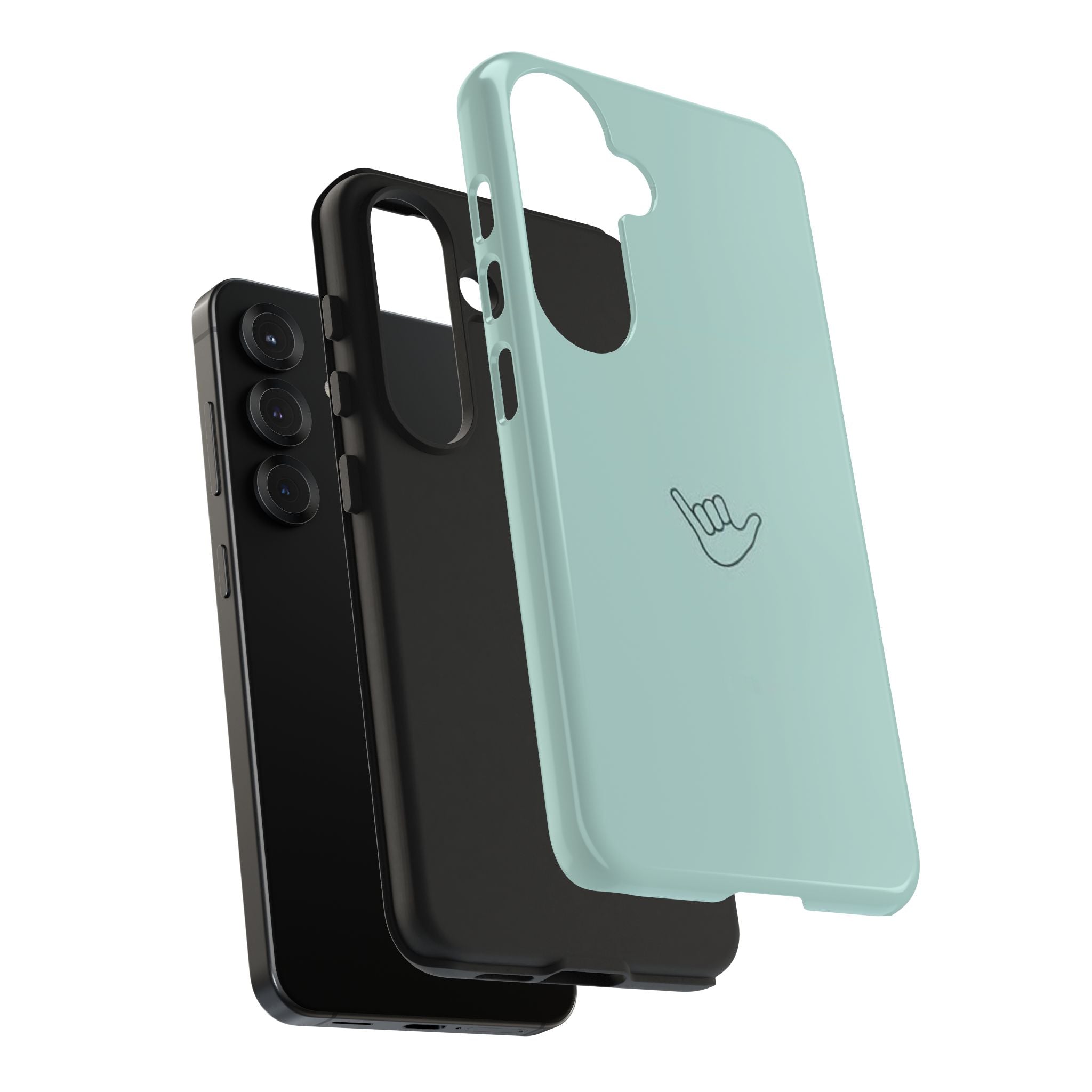 Shaka Tough Phone Case — Mint Protective iPhone Cover with Shaka Hand Design
