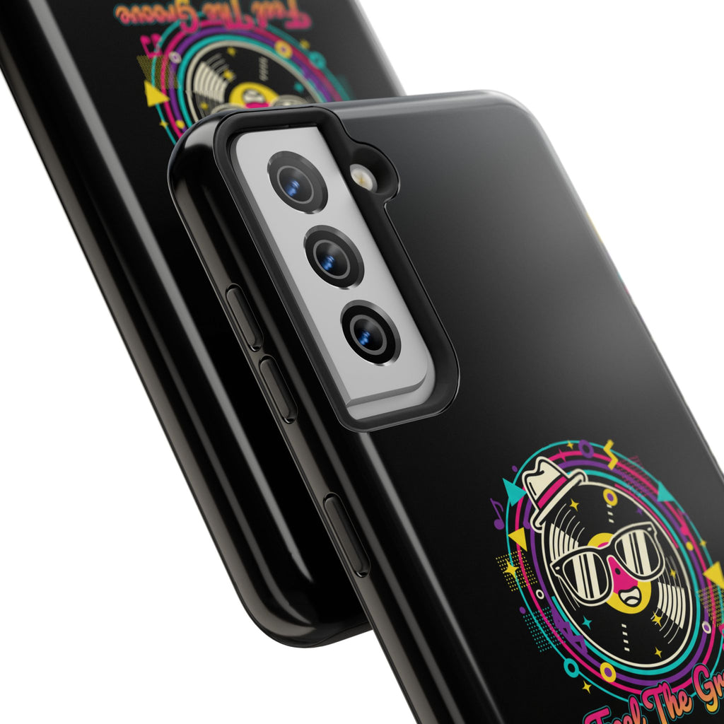 Feel The Groove Tough Phone Case — Retro Disco Music Design