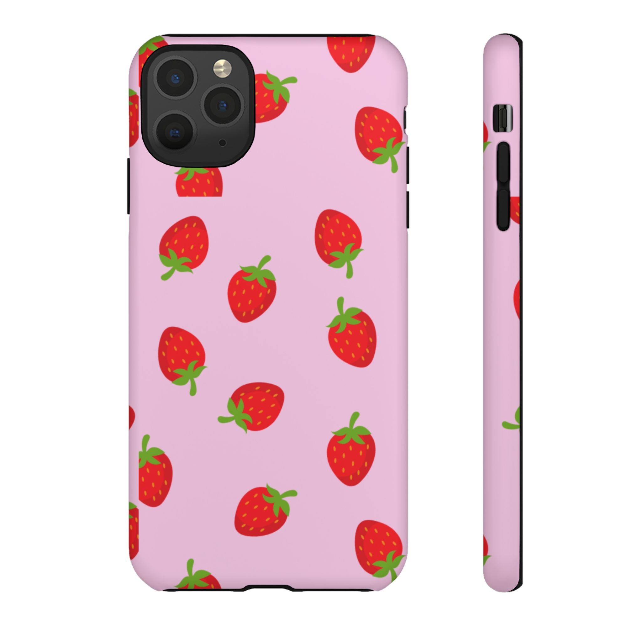 Strawberry Pattern Phone Case — Classic Summer Vibes for Girls
