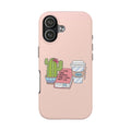 Phone Case — Cute Cactus, Books & Tea Illustration ("I Like Books and I Can Not Lie")