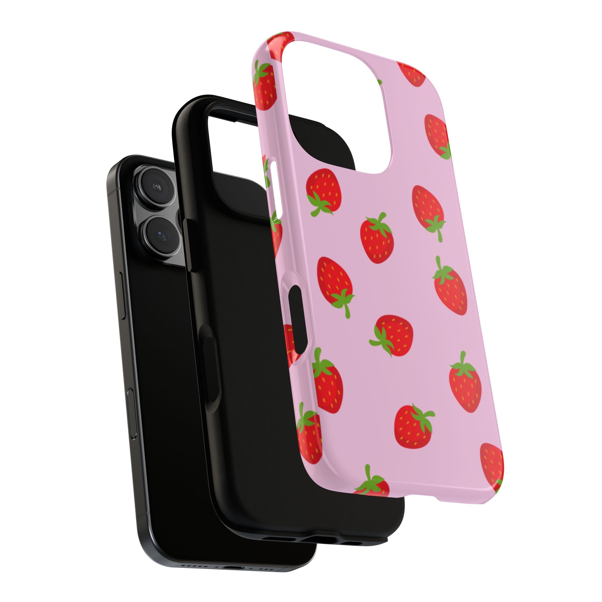 Strawberry Pattern Phone Case — Classic Summer Vibes for Girls