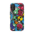 Colorful Sticker Bomb Tough Phone Case — Retro Pop Graffiti Design