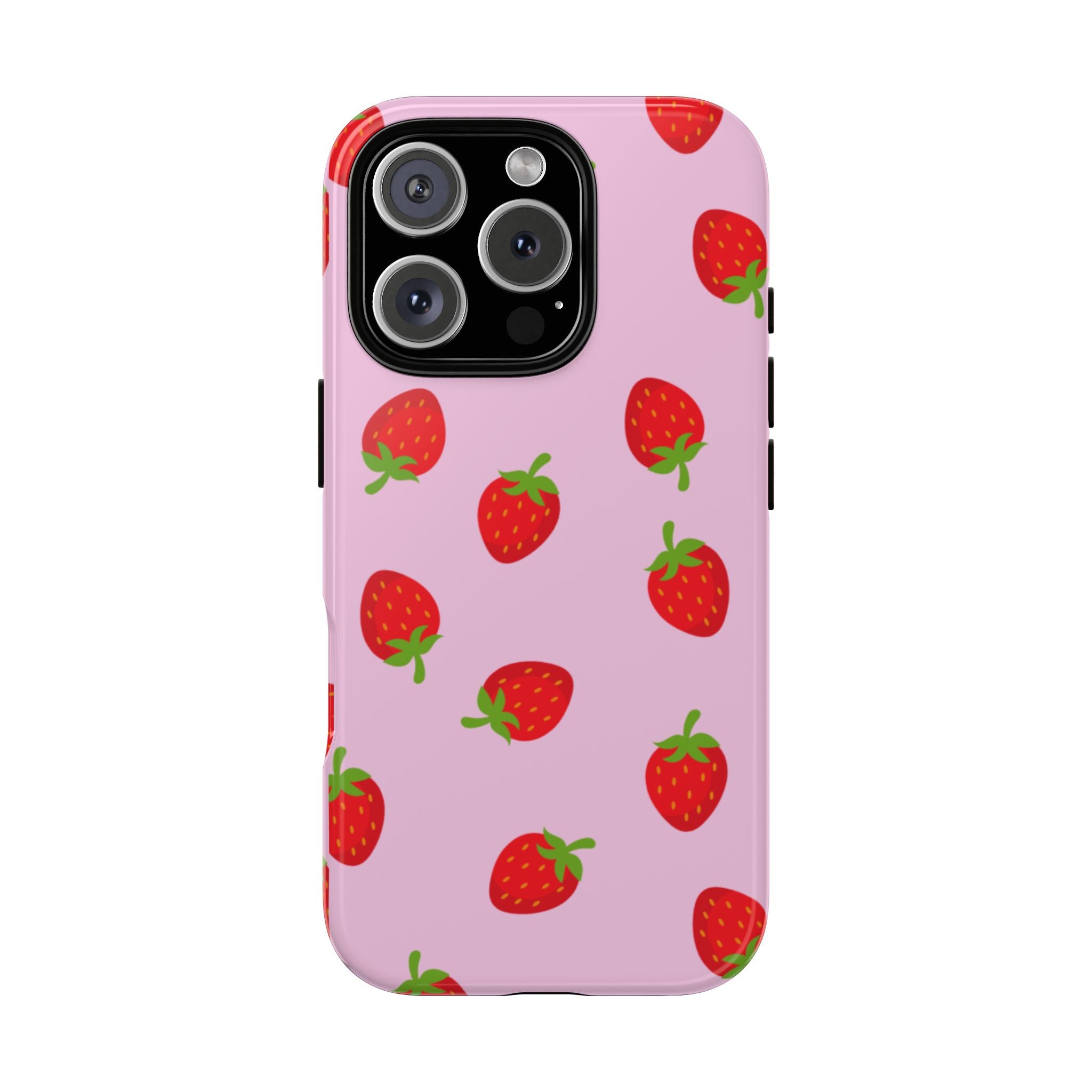 Strawberry Pattern Phone Case — Classic Summer Vibes for Girls